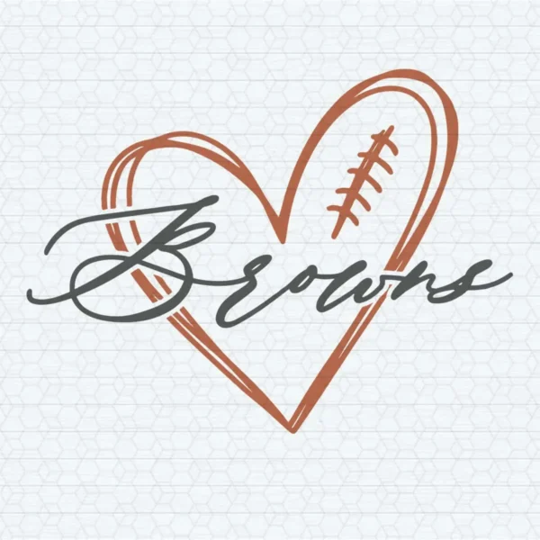 modern with a vintage touch, combining playful elements with a heartfelt representation of team spirit Browns classic SVG design showing nostalgia and pride for Cricut and Silhouette cutting machines