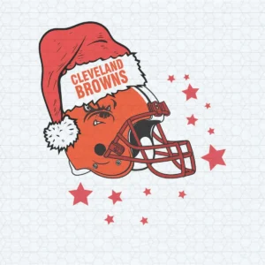 vintage with a playful holiday twist Browns helmet SVG design showing joy and nostalgia for Cricut and Silhouette cutting machines