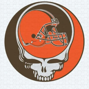 vintage with a bold twist Browns skull SVG design showing nostalgia and pride for Cricut and Silhouette cutting machines