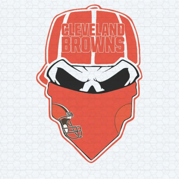 bold and modern with a vintage twist Browns skull SVG design showing pride and resilience for Cricut and Silhouette cutting machines