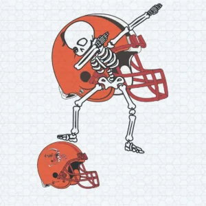 vintage with a playful twist Browns skull SVG design showing nostalgia and pride for Cricut and Silhouette cutting machines