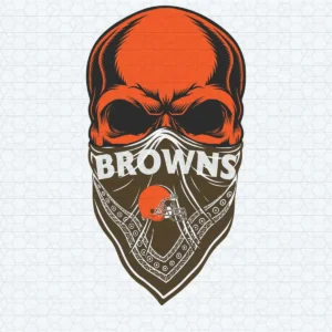 bold and edgy with a vintage flair Browns skull SVG design showing pride and resilience for Cricut and Silhouette cutting machines