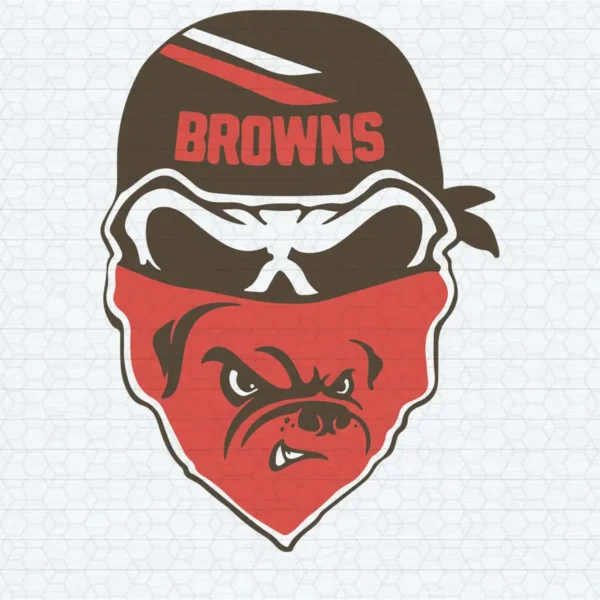 vintage with a bold and aggressive aesthetic Browns skull SVG design showing pride and resilience for Cricut and Silhouette cutting machines