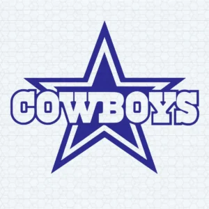 bold and modern with a hint of vintage Cowboys logo SVG design showing pride for Cricut and Silhouette cutting machines
