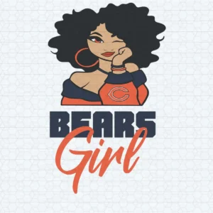 Cute Chicago Bears Girl SVG Cricut Digital Download