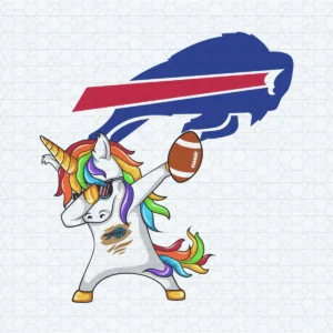 Dabbing Hip Hop Unicorn Dab With Buffalo Bills Football SVG