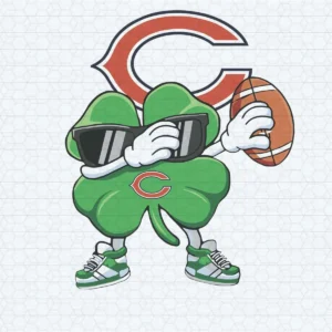 Dabbing Shamrock Football St Patricks Day Chicago Bears SVG