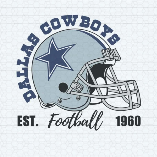 vintage with a modern twist, combining classic elements with a contemporary feel Cowboys helmet SVG design showing pride for Cricut and Silhouette cutting machines