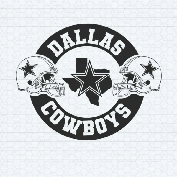 vintage with a bold and modern twist Cowboys helmet SVG design showing pride for Cricut and Silhouette cutting machines