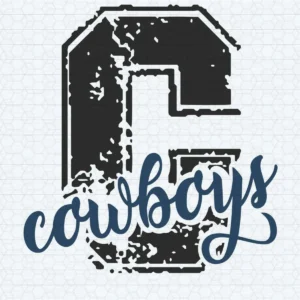 vintage with a modern twist Cowboys logo SVG design showing pride for Cricut and Silhouette cutting machines