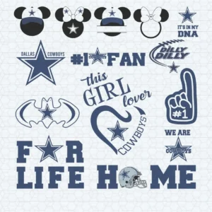 modern with playful elements Cowboys classic SVG design showing pride for Cricut and Silhouette cutting machines