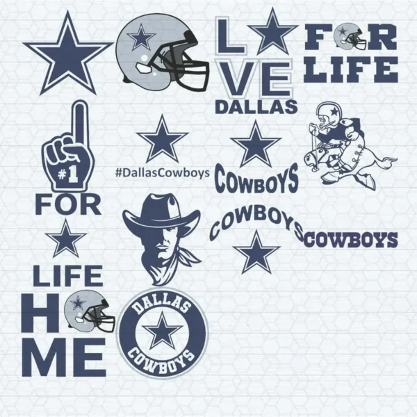 modern with vintage influences Cowboys classic SVG design showing pride for Cricut and Silhouette cutting machines
