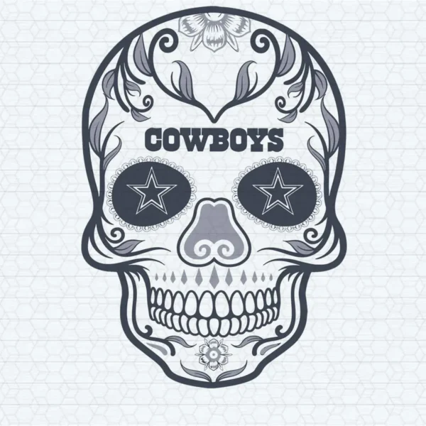 vintage with a modern twist, incorporating elements of traditional Mexican art Cowboys skull SVG design showing pride for Cricut and Silhouette cutting machines