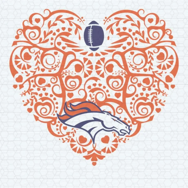 vintage with intricate floral elements Broncos classic SVG design showing pride and nostalgia for Cricut and Silhouette cutting machines