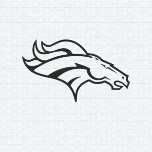 modern and bold with a hint of vintage Broncos logo SVG design showing excitement and pride for Cricut and Silhouette cutting machines