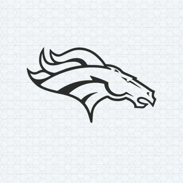 modern and bold with a hint of vintage Broncos logo SVG design showing excitement and pride for Cricut and Silhouette cutting machines
