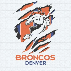 modern with a bold, dynamic feel Broncos classic SVG design showing excitement and pride for Cricut and Silhouette cutting machines