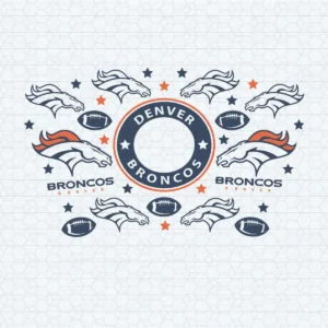 modern with vintage influences Broncos classic SVG design showing excitement and pride for Cricut and Silhouette cutting machines