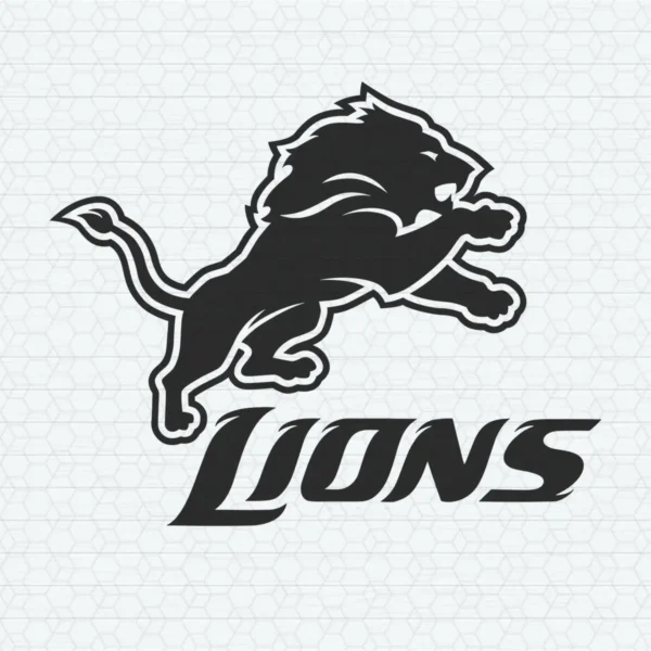modern and bold with a dynamic silhouette Lions logo SVG design showing pride and excitement for Cricut and Silhouette cutting machines