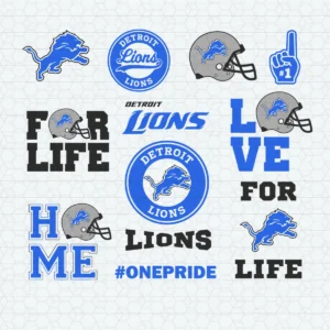 modern with vintage influences, bold and dynamic Lions logo SVG design showing pride for Cricut and Silhouette cutting machines