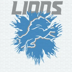modern and bold with a dynamic feel Lions logo SVG design showing excitement and pride for Cricut and Silhouette cutting machines