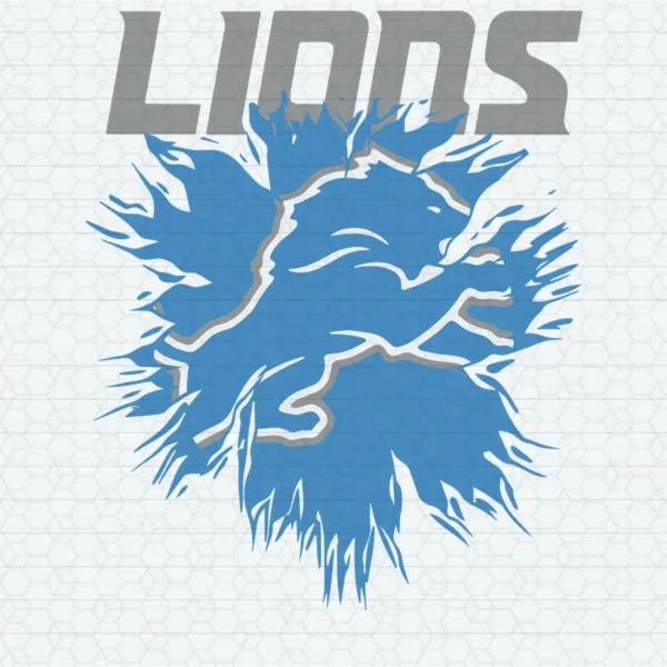 modern and bold with a dynamic feel Lions logo SVG design showing excitement and pride for Cricut and Silhouette cutting machines