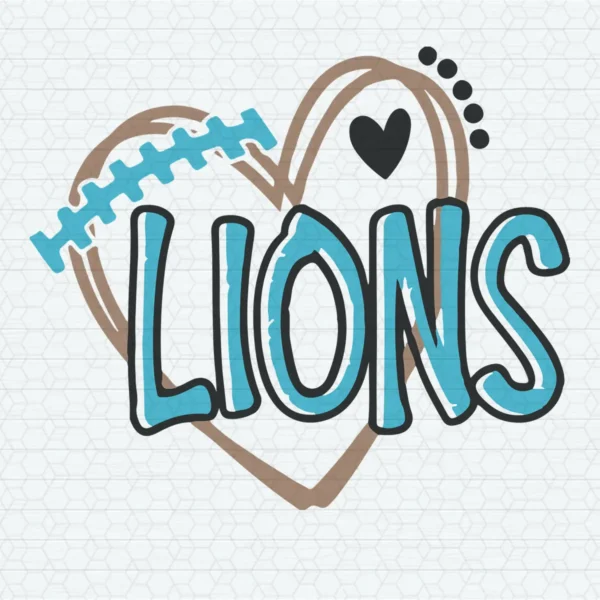 modern and playful with a touch of vintage Lions distressed SVG design showing joy and pride for Cricut and Silhouette cutting machines