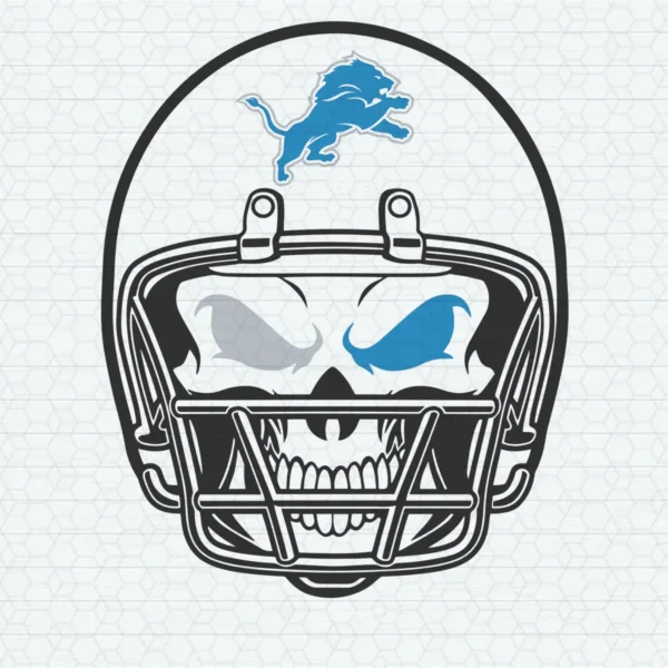 modern with a bold, edgy aesthetic Lions helmet SVG design showing intensity and pride for Cricut and Silhouette cutting machines