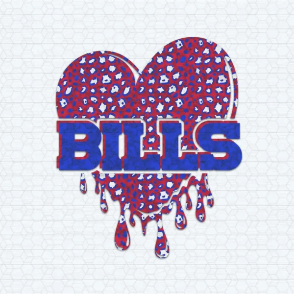Dripping Heart Buffalo Bills PNG Sublimation Design