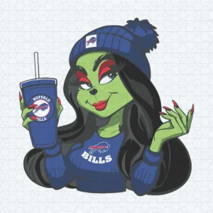 Female Grinch Buffalo Bills Football Team Happy Christmas Day SVG
