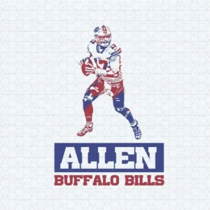 Football Player Allen Buffalo Bills SVG Digital Download