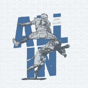 Football Player Josh Allen Buffalo Bills SVG Silhouette