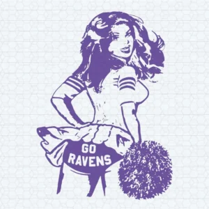 Funny Baltimore Ravens Girl SVG Cricut File Clipart Lets Go Ravens SVG