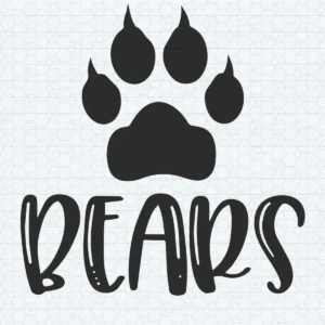 Funny Bears Paw SVG Football Logo Chicago Bears