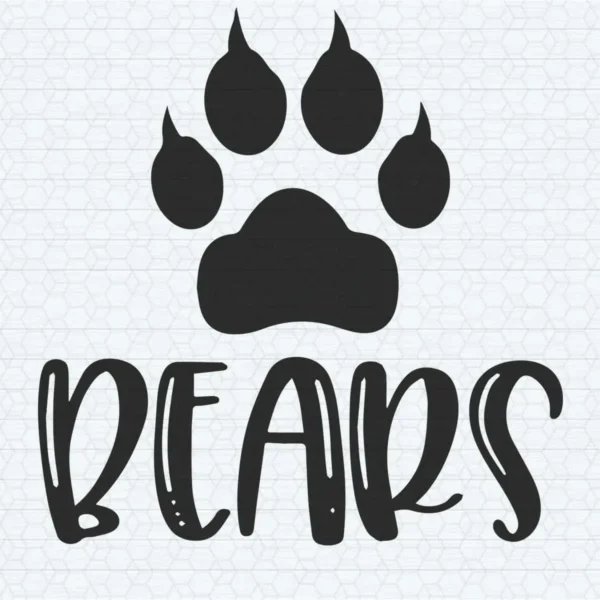 Funny Bears Paw SVG Football Logo Chicago Bears