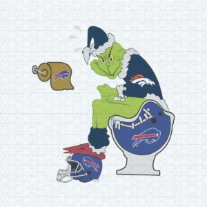 Funny Denver Broncos Grinch Buffalo Bills SVG Happy Christmas Day