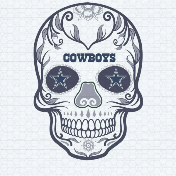 modern with a vintage twist, incorporating elements of traditional Mexican art Cowboys skull SVG design showing pride for Cricut and Silhouette cutting machines