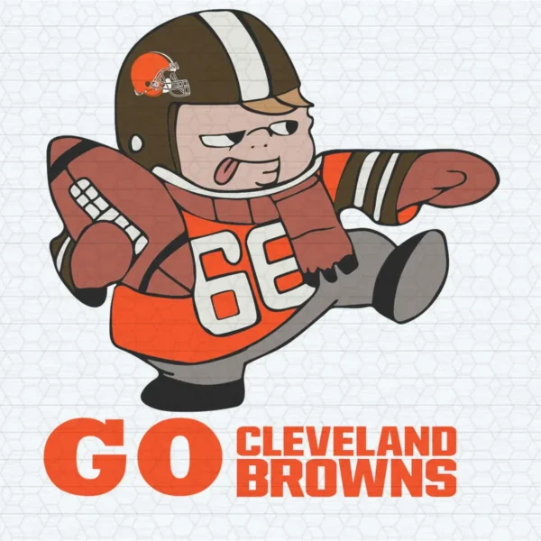 vintage with a playful, cartoonish aesthetic Browns classic SVG design showing nostalgia and pride for Cricut and Silhouette cutting machines