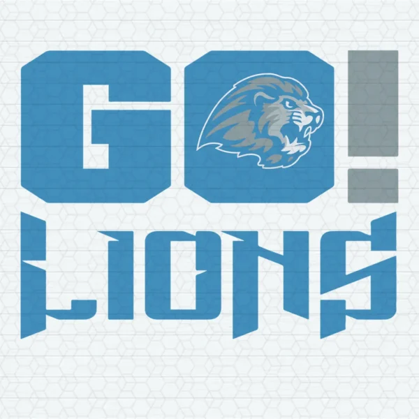 modern and bold with a touch of vintage elements Lions classic SVG design showing excitement and pride for Cricut and Silhouette cutting machines