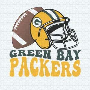 vintage with a bold and playful aesthetic Packers helmet SVG design showing pride for Cricut and Silhouette cutting machines