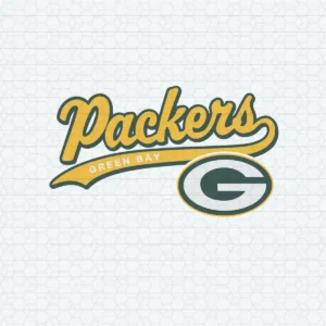 vintage with a modern twist, featuring bold and playful typography Packers logo SVG design showing nostalgia and pride for Cricut and Silhouette cutting machines