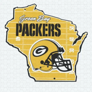 vintage with a bold, sporty aesthetic Packers helmet SVG design showing pride for Cricut and Silhouette cutting machines