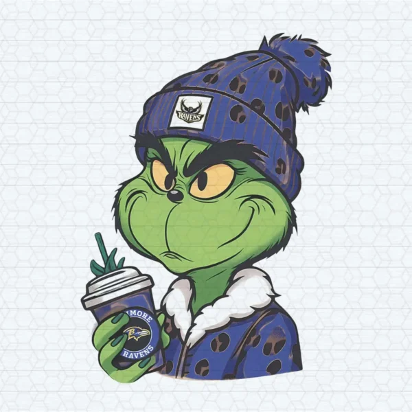 Grinch Boujee Baltimore Ravens Png Happy Christmas Day