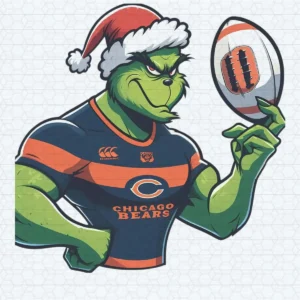 Grinch Chicago Bears PNG Happy Christmas Day