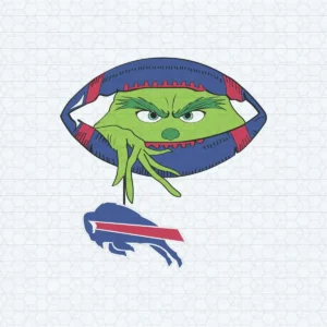 Grinch Hold Buffalo Bills Logo Football SVG