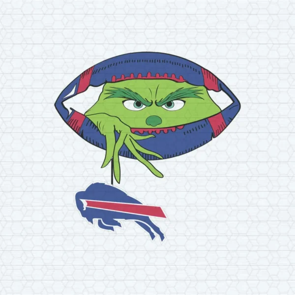 Grinch Hold Buffalo Bills Logo Football SVG