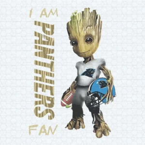 Groot Fan Carolina Panthers Logo SVG Cricut File