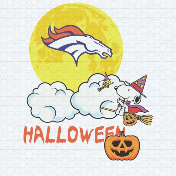 playful and whimsical with a Halloween theme Broncos classic SVG design showing joy and nostalgia for Cricut and Silhouette cutting machines
