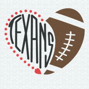modern with a playful twist Texans logo SVG design showing excitement for Cricut and Silhouette cutting machines
