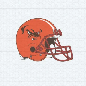 vintage with a bold, graphic approach Browns helmet SVG design showing nostalgia and pride for Cricut and Silhouette cutting machines